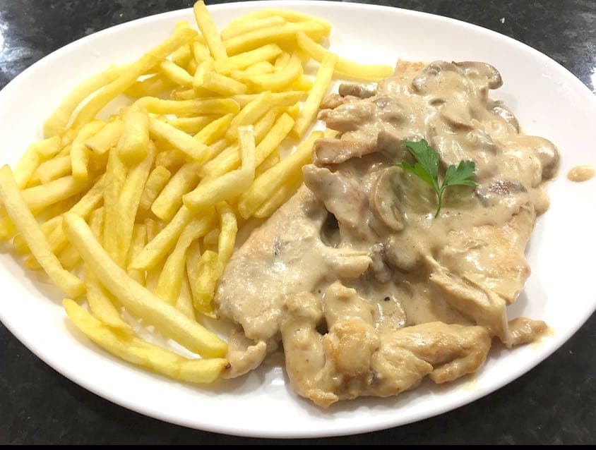 Bifinhos de Frango com Cogumelos