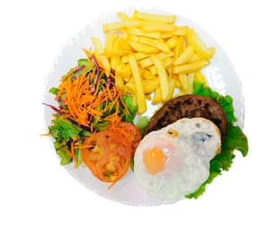 Menu Hamburger Grelhado no Prato